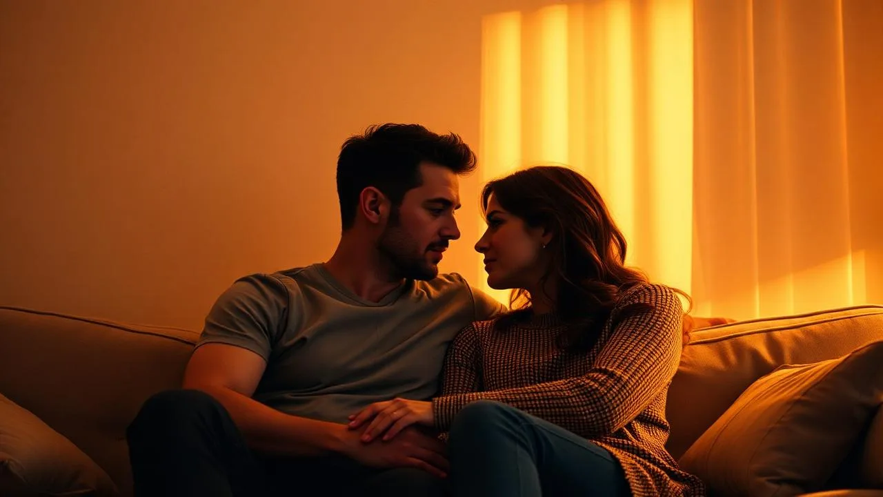 Personne tenant un smartphone avec une notification, lumière douce du soir
